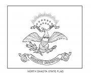 north dakota drapeau Etats Unis dessin à colorier
