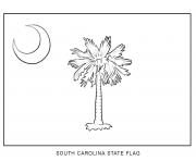 south carolina drapeau Etats Unis dessin à colorier