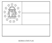drapeau of georgia Etats Unis dessin à colorier