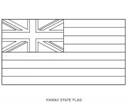 hawaii drapeau Etats Unis dessin à colorier
