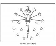 indiana drapeau Etats Unis dessin à colorier