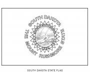 south dakota drapeau Etats Unis dessin à colorier