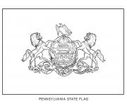 pennsylvania drapeau Etats Unis dessin à colorier