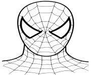 Coloriage spiderman en plein vol dessin