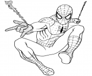 Coloriage fusion de captain america et spider man dessin