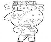 Shark Leon Brawl Stars dessin à colorier