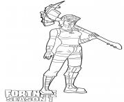 Renegade Raider skin from Fortnite Season 1 dessin à colorier