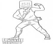 Coloriage Fortnite Battle Royale personnage 7 dessin