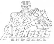 Thanos Avengers Endgame skin from Fortnite dessin à colorier