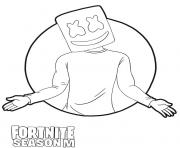 Marshmello skin from Fortnite Season M dessin à colorier