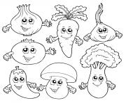 legumes pour le repas action de grace dessin à colorier