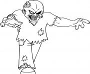 Coloriage zombie monstre violent dessin