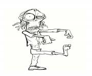 zombi avec un air absent dessin à colorier