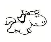 ponette poney au feminin dessin à colorier