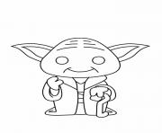 Yoda dessin à colorier