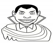 Coloriage vampire qui fait peur avec un ver de sang dessin