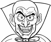 Coloriage halloween vampire qui fait peur