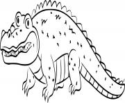 Coloriage crocodile du nil mignon dessin