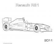 Coloriage voiture de formule 1 dessin