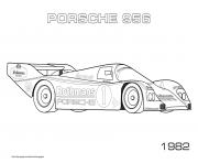 Porsche 956 1982 dessin à colorier