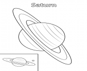 saturn planete dessin à colorier