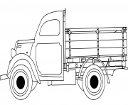 Coloriage camion militaire dessin