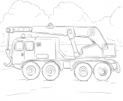 Coloriage engine powered lift camion caterpillar dessin