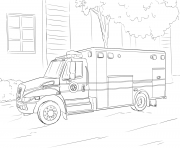 emergency car dessin à colorier