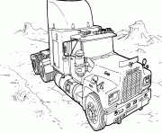Coloriage front shovel camion cat dessin