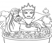 the evil queen disney halloween dessin à colorier