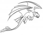 Coloriage Toothless fastest Dragon dessin