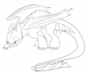 Coloriage night fury baby toothless dragon dessin