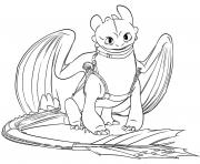 toothless dragon 3 dessin à colorier