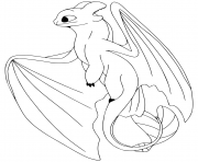 Coloriage hiccup dragon 3 dessin