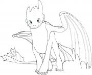 Coloriage toothless dragon 3 dessin