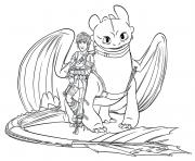 Coloriage dragon riders Dragonss team dessin