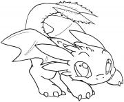 night fury baby toothless dragon dessin à colorier