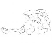 Coloriage Toothless the only Night Fury Seen dessin