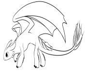 Coloriage hiccup dragon 3 dessin