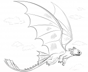 Coloriage Toothless the only Night Fury Seen dessin