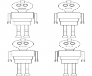 Coloriage robot multifonction inquiet dessin