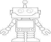 cartoon robot dessin à colorier