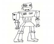 robot ancien debout dessin à colorier