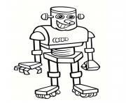 Coloriage robot machine programme par un ordinateur dessin