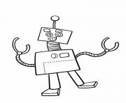 Coloriage robot enfant simple dessin