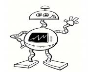 Coloriage robot multifonction inquiet dessin