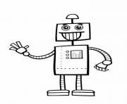 Coloriage robot te dit bonjour dessin