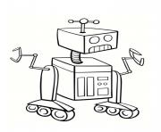 Coloriage robot docteur qui fait des recherches dessin