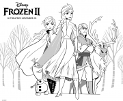 Frozen 2 Princess Girls dessin à colorier
