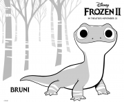 Disney Frozen 2 Bruni Salamander dessin à colorier